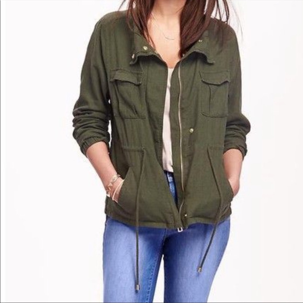 Old Navy Linen Field Utility Jacket Small